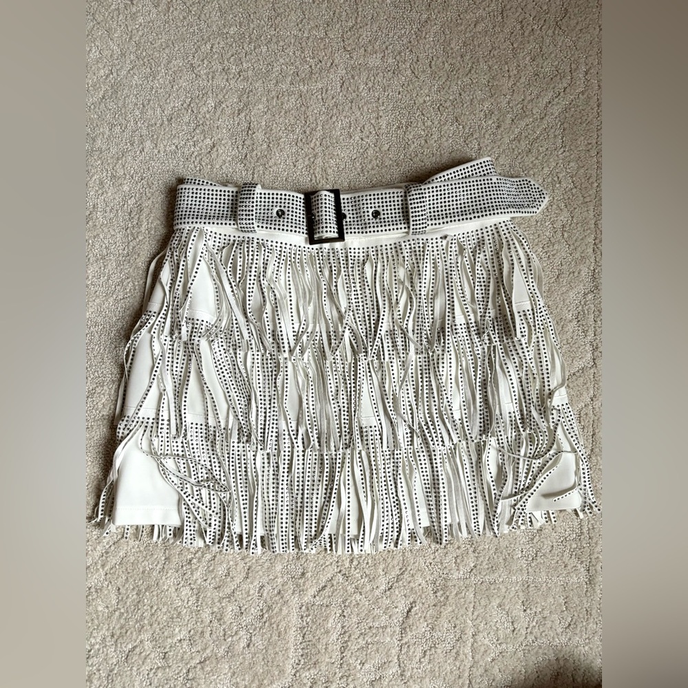Nylon Apparel Fringe Skort